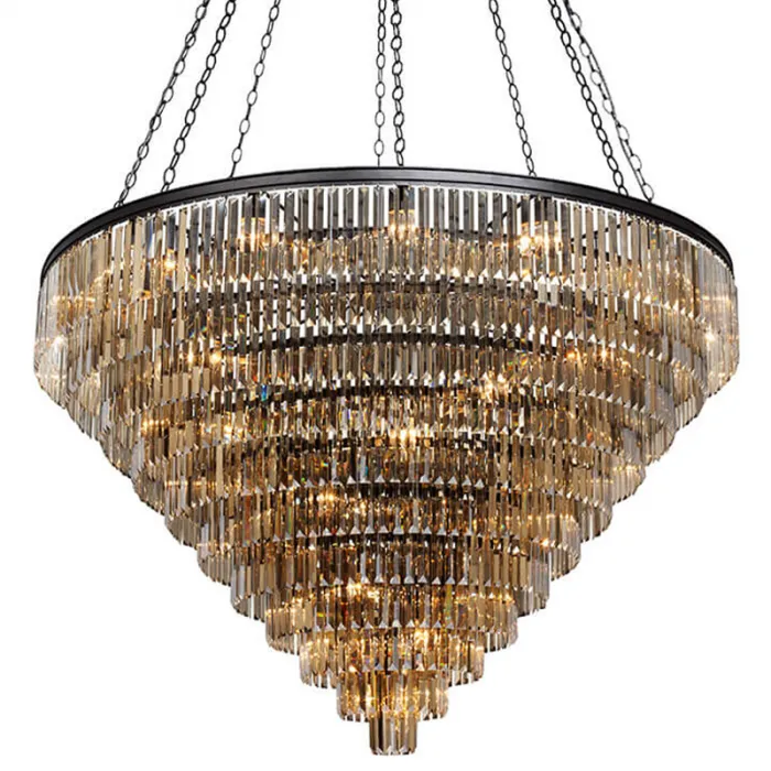 Большая Многоярусная люстра ODEON Amber GLASS 11-TIER диаметр 160 см от ImperiumLoft