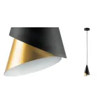 Подвесной светильник Lucio Black and Gold One