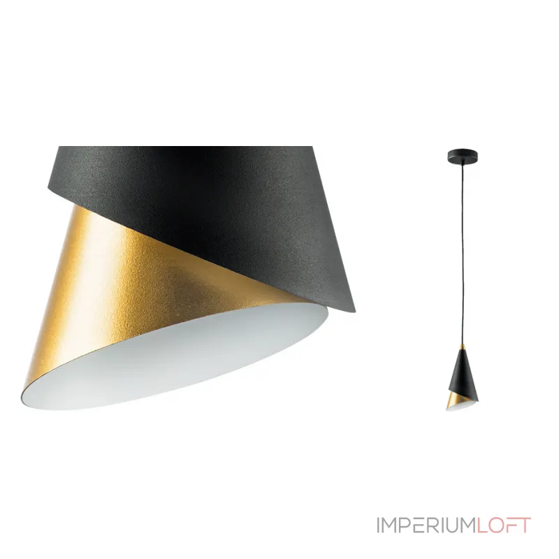 Подвесной светильник Lucio Black and Gold One Подвесной светильник Lucio Black and Gold One