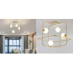 Люстра Broken Squares Balls Brass от ImperiumLoft