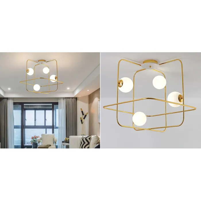 Люстра Broken Squares Balls Brass от ImperiumLoft