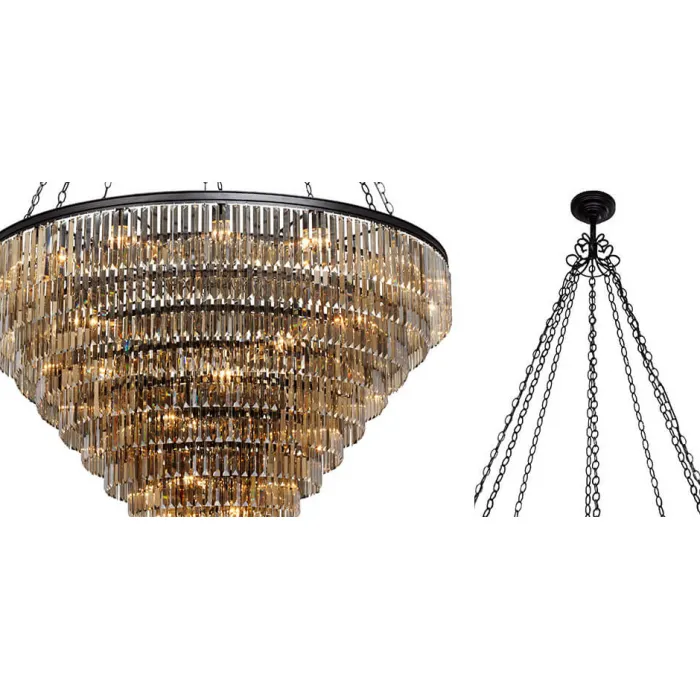 Большая Многоярусная люстра ODEON Amber GLASS 11-TIER диаметр 160 см от ImperiumLoft