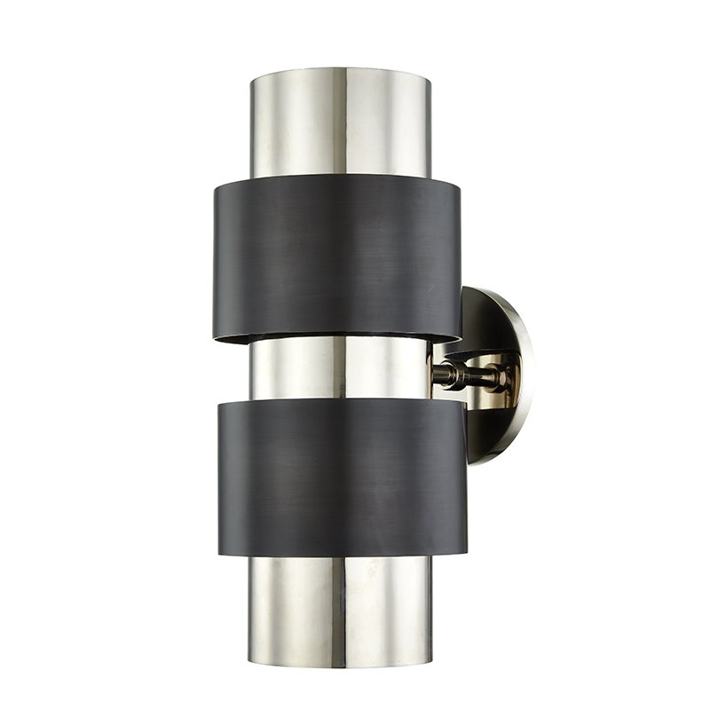 Бра Hudson Valley 9420-PNOB Cyrus 2 Light Wall Sconce In Polished Nickel/Old Bronze Combo от ImperiumLoft