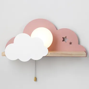 Бра с полкой Розовое Облако Wall Lamp Pink Cloud от ImperiumLoft