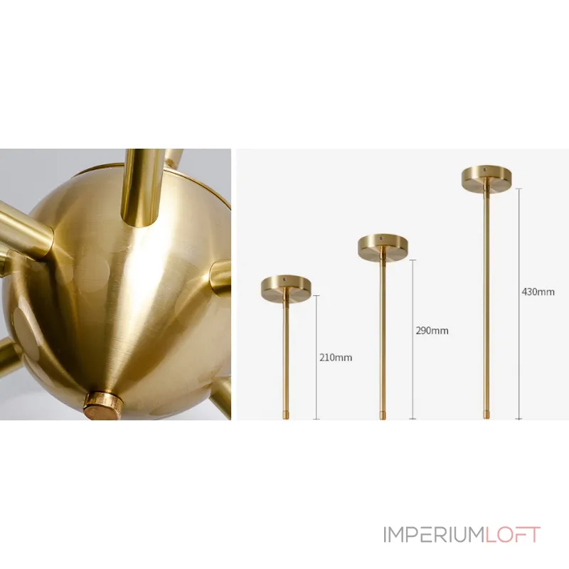 Люстра на штанге Cherry Bomb 16 balls Gold Люстра на штанге Cherry Bomb 16 balls Gold