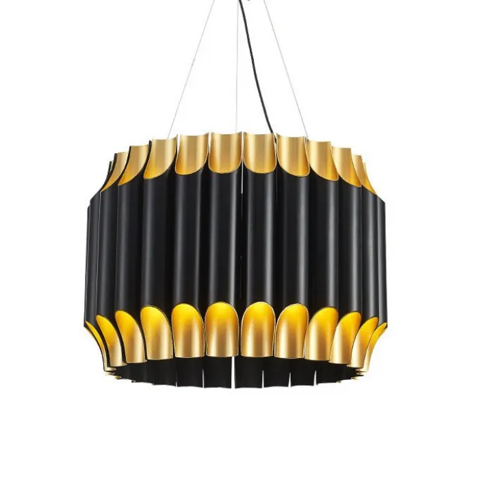 Люстра GALLIANO ROUND SUSPENSION LIGHT by DELIGHTFULL Black от ImperiumLoft
