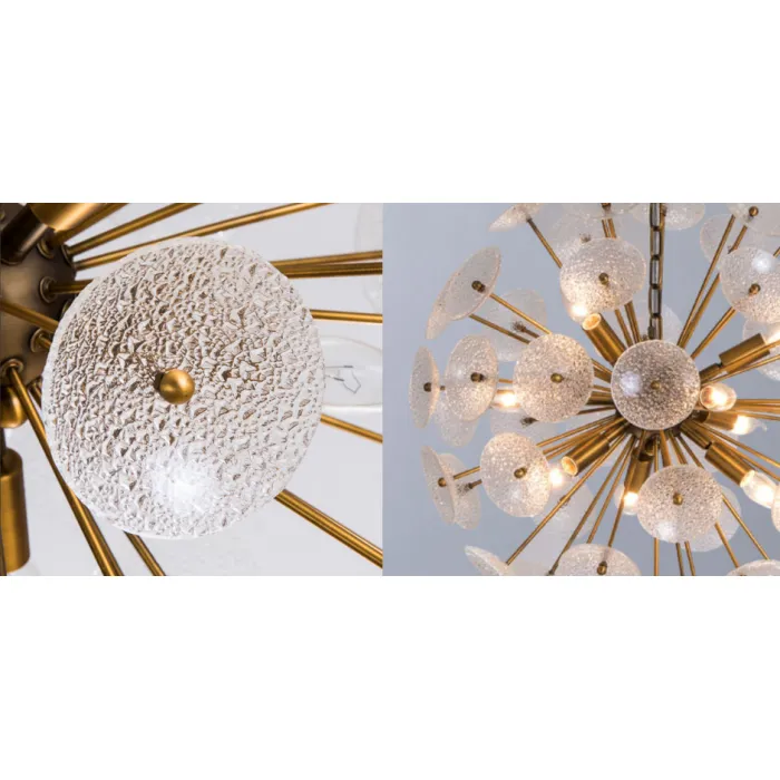 Люстра Sputnik Textured Glass White Chandelier от ImperiumLoft