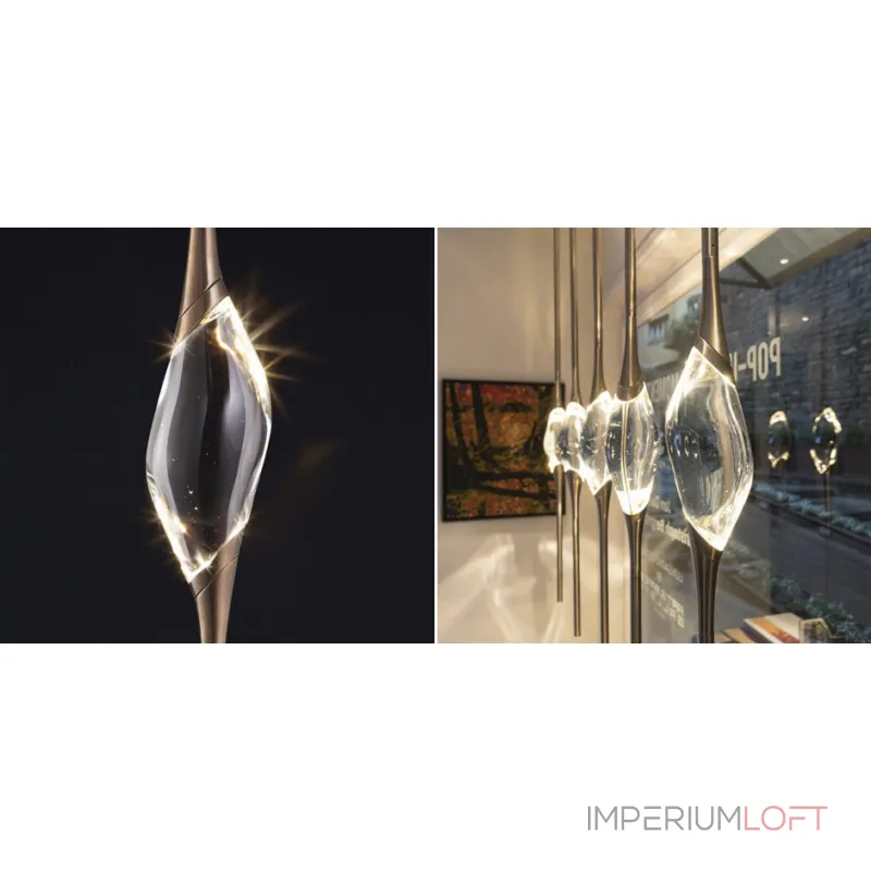 Подвесной светильник Il Pezzo 12 Rectangle Chandelier Gold