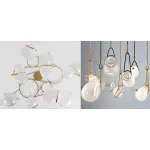 Подвесная люстра White glass trap