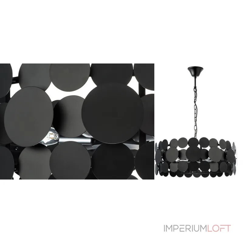 Подвесная люстра Black Matte Disk D60
