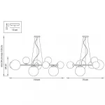 Люстра Bubbles on 4 Rings Chandelier Black от ImperiumLoft
