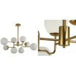 Люстра на штанге Tiepolo Ball Chandelier Gold 8