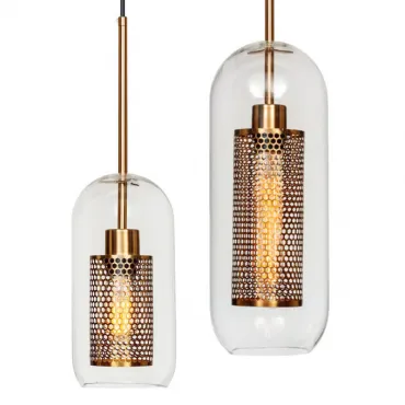 Perforation  Pendant Lamp Gold Oval от ImperiumLoft