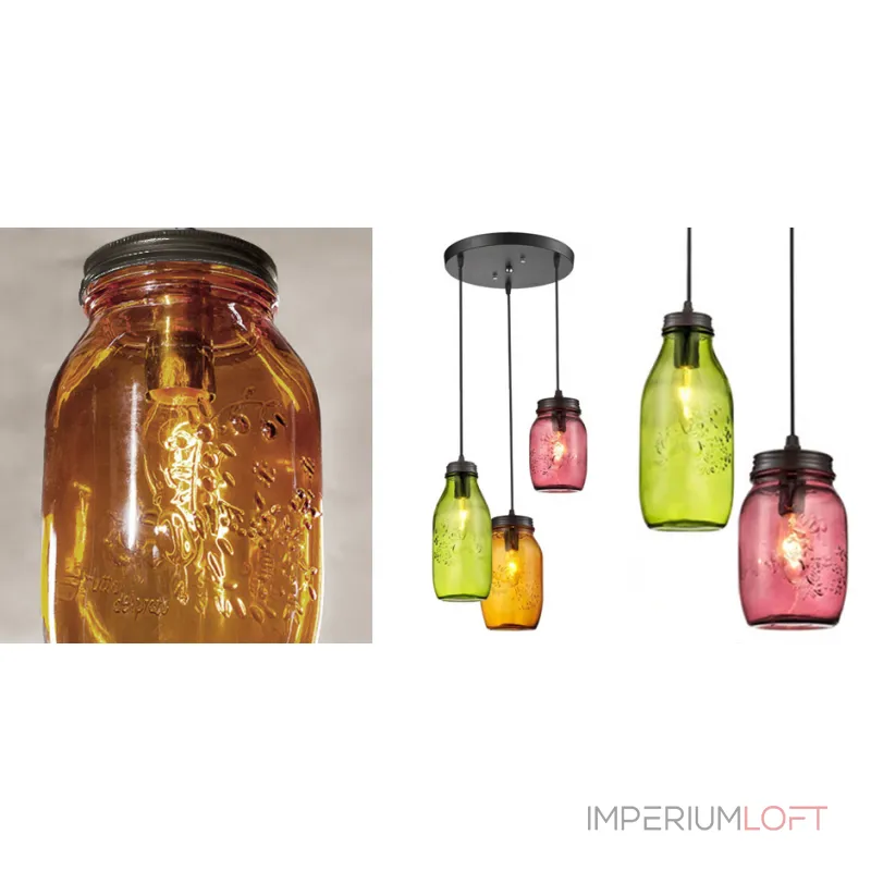 Подвесной светильник Dreamy Rustic Colorful Mason Pendant от ImperiumLoft Подвесной светильник Dreamy Rustic Colorful Mason Pendant от ImperiumLoft