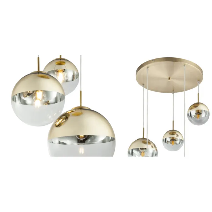 Светильник подвесной Mirror Ball Gold 5 плафонов  от ImperiumLoft