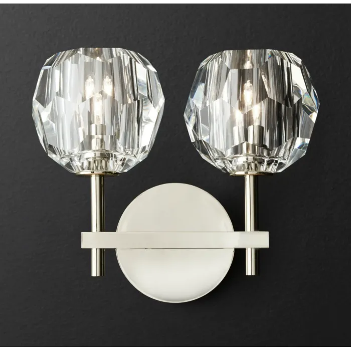 Бра Boule de Cristal Double Sconce Brass Никель от ImperiumLoft