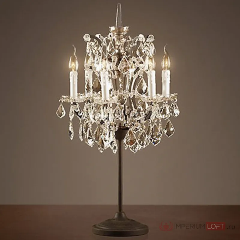 Настольная лампа 19TH C. ROCOCO IRON & CLEAR CRYSTAL Table Lamp от ImperiumLoft