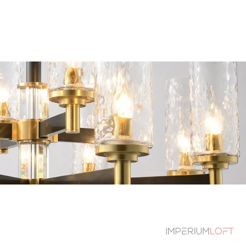Подвесная люстра LIAISON ONE-TIER black and brass Chandelier 12