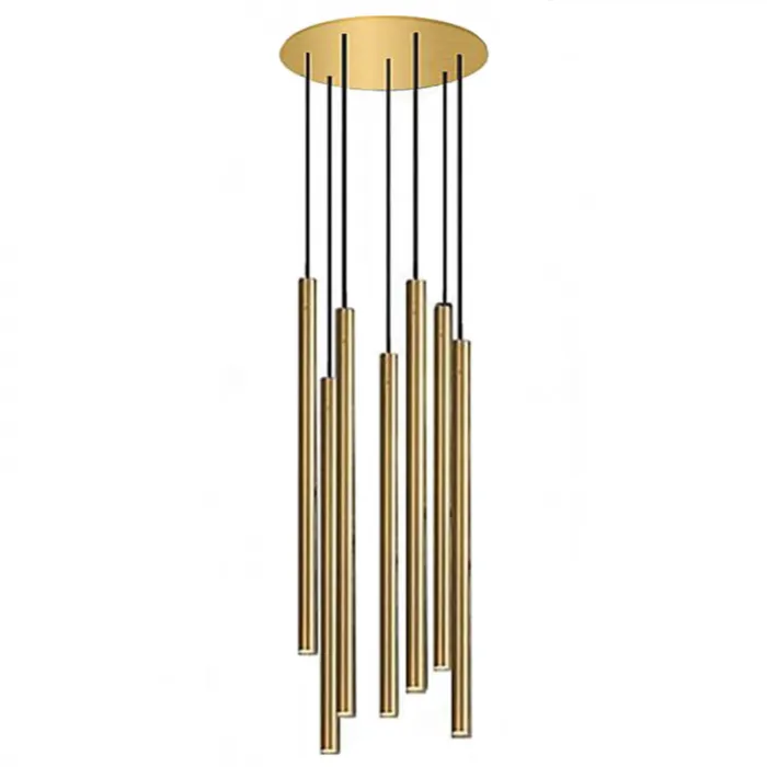 Светильник Trumpet Disk Gold 7 плафонов от ImperiumLoft