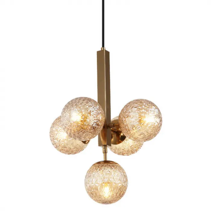 Люстра Perforated Glass Bubbles brown 5 от ImperiumLoft