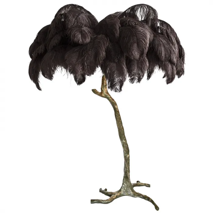 Торшер страусиные перья Feather Lamp A MODERN GRAND TOUR черный от ImperiumLoft