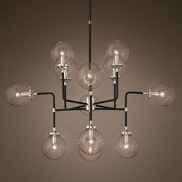 Люстра BISTRO GLOBE CLEAR GLASS SILVER CHANDELIER 12 от ImperiumLoft