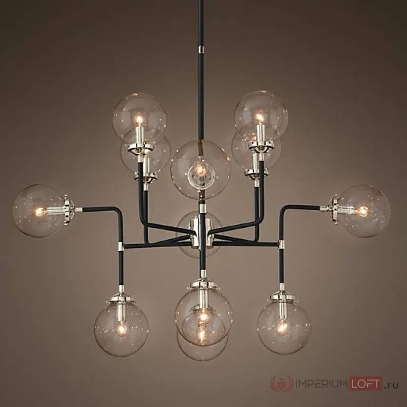 Люстра BISTRO GLOBE CLEAR GLASS SILVER CHANDELIER 12 от ImperiumLoft