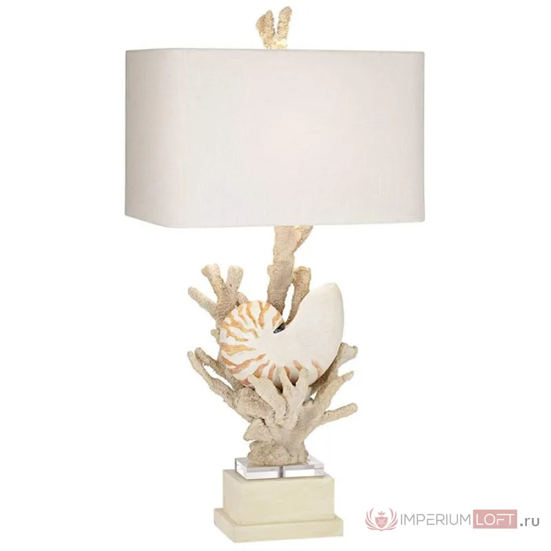 Nautilus Shell and White Coral Table Lamp от ImperiumLoft
