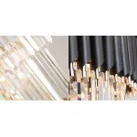 Подвесная люстра Empire Large Cascading Chandelier Black Rectangular Crystal