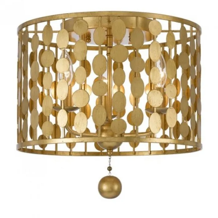 Потолочный светильник Crystorama Layla  Light Antique Gold Ceiling Mount top от ImperiumLoft
