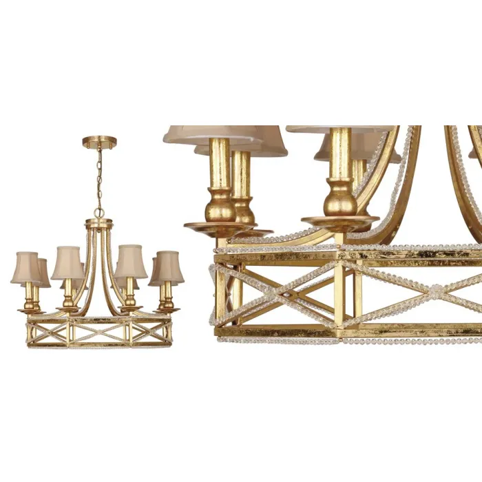 Люстра Textured Glass Petals Chandelier от ImperiumLoft