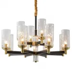 Подвесная люстра LIAISON ONE-TIER black and brass Chandelier 12