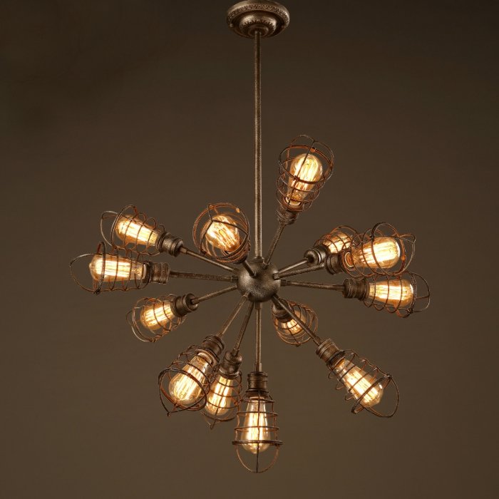 Люстра Loft Industrial Sputnik 13 Retro от ImperiumLoft