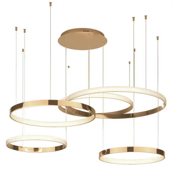 Люстра Композиция из колец ORACLE Mahlu 5 Rings Gold от ImperiumLoft