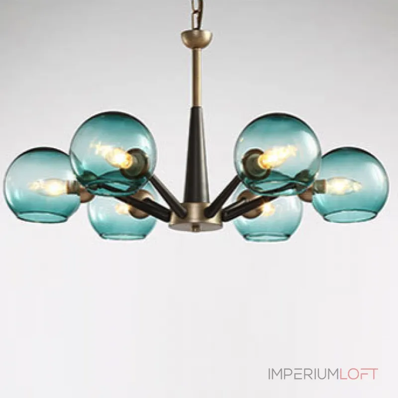 Подвесная люстра Thalia chandelier Blue glass