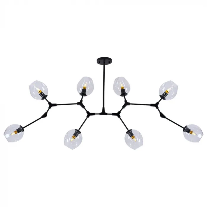 Люстра Сrumpled Glass Bubble Chandelier Black 8 плафонов от ImperiumLoft