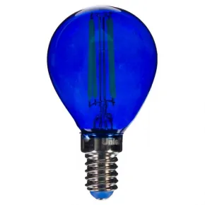 Синяя прозрачная лампочка LED E14 5W