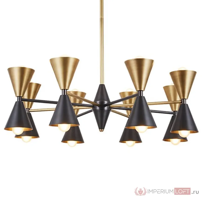 Люстра CAIRO CHANDELIER BLACK AND GOLD от ImperiumLoft