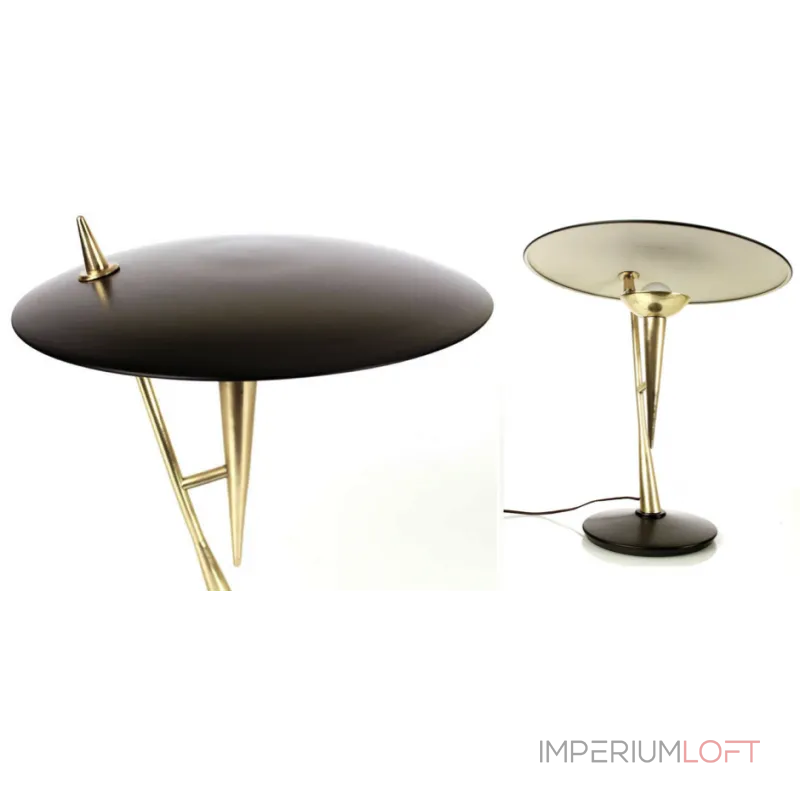 Настольная лампа Stilnovo Desk / Table Lamp Brass Gold Black