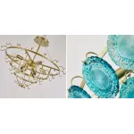 Люстра Blue Glass disk Chandelier от ImperiumLoft