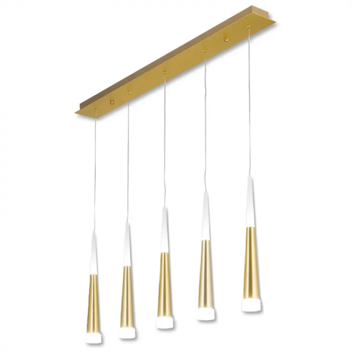 Люстра Vibia Slim Jordi Vilardell Gold 5 подвесов от ImperiumLoft