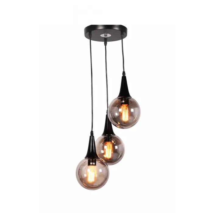 Подвесной светильник Lumina Deco Rocherro LDP 11191-3 BK от ImperiumLoft