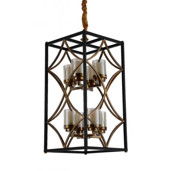 Подвесная люстра Lumina Deco Quadrato LDP 1223-8 BK+MD от ImperiumLoft