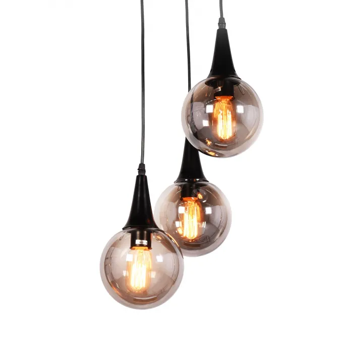 Подвесной светильник Lumina Deco Rocherro LDP 11191-3 BK от ImperiumLoft