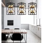 Подвесная люстра Lumina Deco Quadrato LDP 1223-8 BK+MD от ImperiumLoft