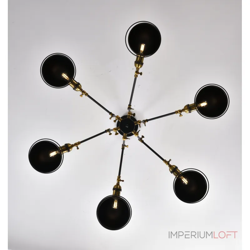 Люстра на штанге Lumina Deco Valmonti LDP D015-6 BK