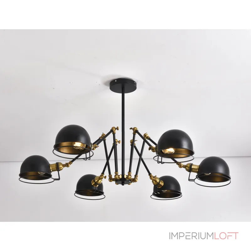 Люстра на штанге Lumina Deco Valmonti LDP D015-6 BK