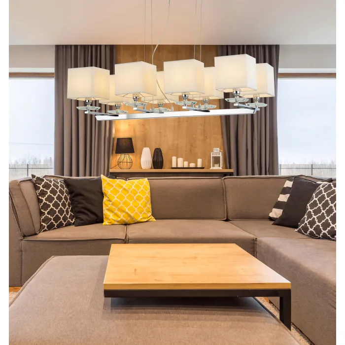 Хрустальная подвесная люстра Lumina Deco Fianelo LDP 1248-8 WT от ImperiumLoft