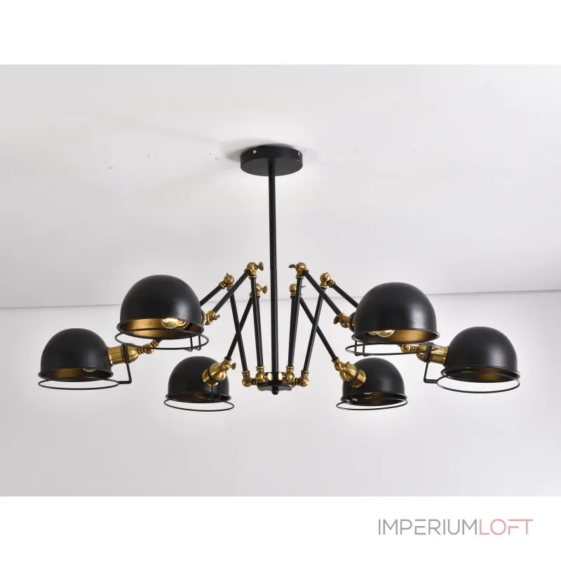 Люстра на штанге Lumina Deco Valmonti LDP D015-6 BK