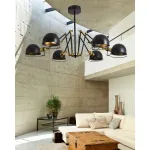 Люстра на штанге Lumina Deco Valmonti LDP D015-6 BK